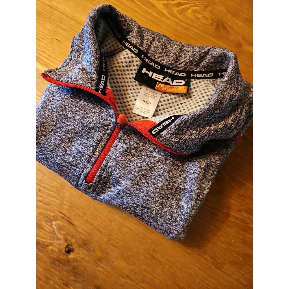HEAD Zip 1/4 Zip Jacket Pullover Dark Gray S/Teen